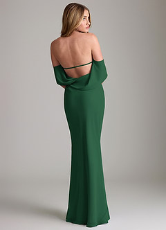 Azazie Lusinda Suknie dla druhen Syrena Zza ramienia Szyfon Do ziemi Sukienka image2