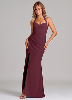 Azazie Emeria Suknie dla druhen Syrena Dekolt w kształcie serca Szyfon Do ziemi Sukienka image1