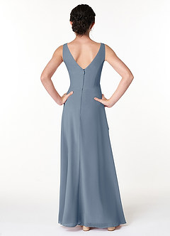 Azazie Kori Junior Twilight A-Line Ruched Chiffon Dress image2