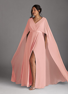 Azazie Isa Mother of the Bride Dresses Rosette A-Line V-Neck Pleated Chiffon Dress image10