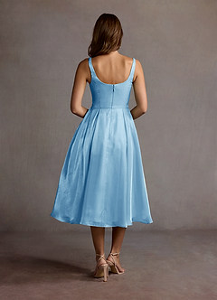 Midi jurk Stellia Mint Blauw image2