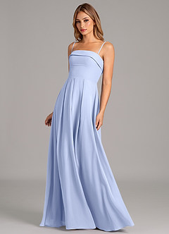 Azazie Lucienne Brudtärnklänningar Klä av A-Linje i Chiffong Axelbandslös Is Konvertibel image6