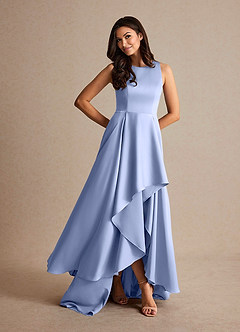 Azazie Niles Mère de la mariée Robes Robe Trapèze en Satin extensible Traînes Eis image7