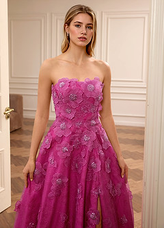 Adelaide Rose Floral A-line Rhinestone Embroidery Sweetheart Neckline Prom Dress image6