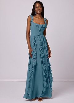 Barbie ♥ Azazie Bridesmaid Dresses Bermuda A-Line with Pockets Chiffon Dress image3