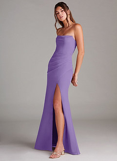 Azazie Leonis Bridesmaid Dresses Tahiti Sheath Strapless Chiffon Convertible Dress image3