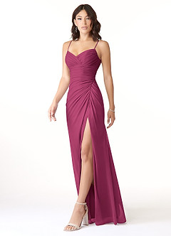 Azazie Reneya Robes de demoiselle d'honneur Robe Sirène en Maille Arc Mûre image3