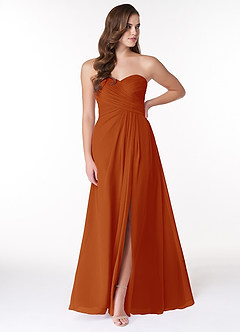 Azazie Arabella Allure Final Sale Paprika A-Line Sweetheart Neckline Chiffon Convertible Dress image1
