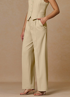 front Rowan Champagne Performance broek met verfijnde weefstructuur