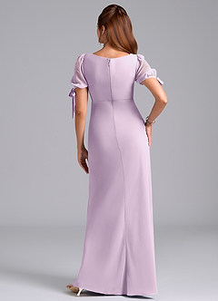 Azazie Pheby Jurken voor bruidsmeisjes Jurk van Chiffon met A-Lijn Geplooid Frosted Lila image6