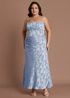 Vestido Azul Pálido Largo Ezrena image10