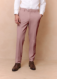 front James Dusty Rose Structured Stretch Dress Pants