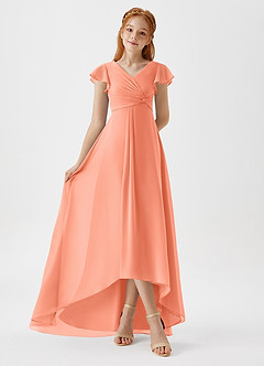 Azazie Breanne Junior Sunset A-Line Chiffon Dress image2