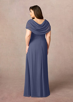 Azazie Mary Mother of the Bride Dresses Stormy A-Line Side Slit Chiffon Dress image8