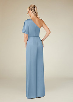 Azazie Hagretta Moeder van de bruid jurken Broekpak Jurk van Stretch Satijn Poederblauw image2