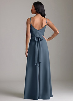 Azazie Kali Brudtärnklänningar Klä av A-Linje i Chiffong Plisserad Neptunus image4