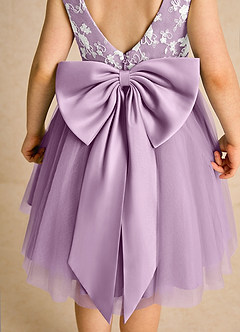 Azazie Butterfly Blumenmädchenkleider A-Linie Spitze Kleid Blauregen image6