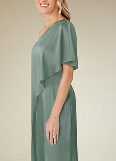 Azazie Hagretta Moeder van de bruid jurken Broekpak Jurk van Stretch Satijn Zilveren Salie image7