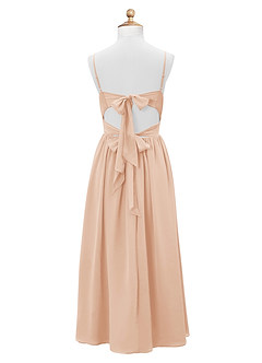 Azazie Zeya Junior Abito A-Line in Chiffon Rosa Inglese image8