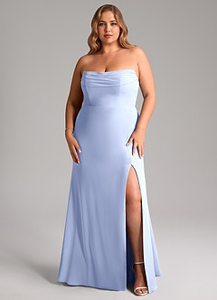 Azazie Saige Bridesmaid Dresses Ice A-Line Off the Shoulder Chiffon Convertible Dress image16
