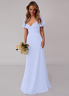 Barbie ♥ Azazie Bridesmaid Dresses Lavender A-Line Pleated Chiffon Dress image6