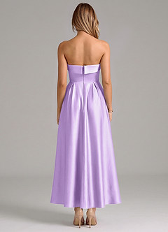 Azazie Lucienne Brudtärnklänningar Klä av A-Linje i Stretch Satin Plisserad Lila image6