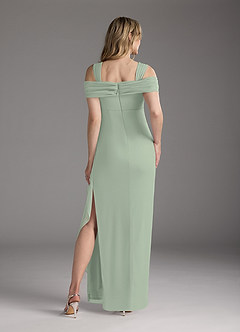 Azazie Weitzman Mère de la mariée Robes Robe Fourreau en Maille Paillettes Vert Sauge image5