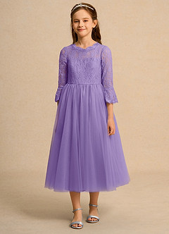 Azazie Lamb Girl Flower Girl Klänningar Klä Balklänning i Spets image4