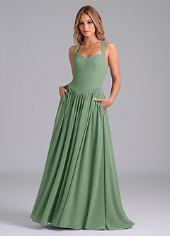 Azazie Francis Matcha Chiffon Bridesmaid Dresses | Azazie