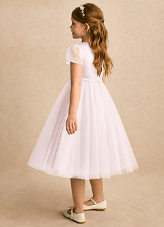 Azazie Kaylor Flower Girl Klänningar Klänning A-linje i Tyll Plisserad image6