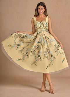 Midi jurk Aurelie Citroen Multi image4