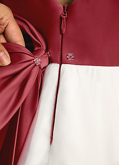 Azazie Eleni Sukienki dla dziewczynek sypiących kwiaty Suknia balowa Ukłon Tiul Długość kostki Sukienka image8