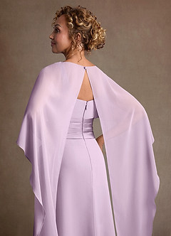 Azazie Marilla Moeder van de bruid jurken A-Lijn Jurk van Chiffon Geplooid Frosted Lila image7