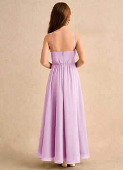 Azazie Twilight Dance Girls Formal Blumenmädchenkleider A-Linie Plissee Chiffon Kleid Bonbonrosa image2