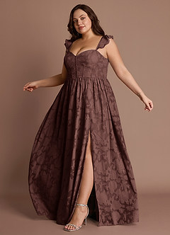 Denisse Mocha Coco Corset Maxi Dress image9