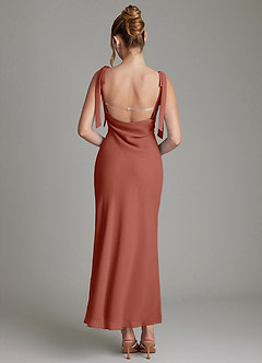 Azazie Luddie Bridesmaid Dresses Auburn Mermaid Bow Chiffon Dress image5