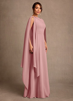 Azazie Liddie Mother of the Bride Dresses Dusty Rose A-Line Pleated Chiffon Dress image2