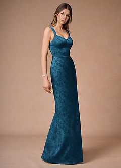 Georgia Navy Black Pleated Maxi Dress image6