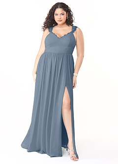 Azazie Cleobella Bridesmaid Dresses Twilight A-Line Sweetheart Lace Chiffon Dress image8
