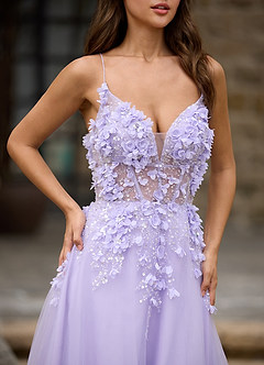 Seraphic Violetti A-linjainen tanssiaismekko image7