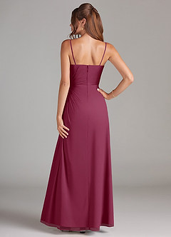 Azazie Aliani Robes de demoiselle d'honneur Robe Fourreau Convertible en Mousseline de soie Sans bretelle Mûre image3