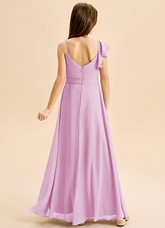 Azazie Kelsea Junior Klä av A-Line i Chiffong Rynkad image2