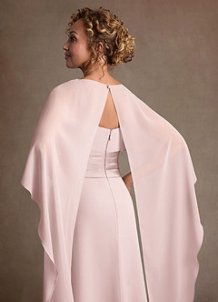 Azazie Marilla Mother of the Bride Dresses Blushing Pink A-Line Pleated Chiffon Dress image7
