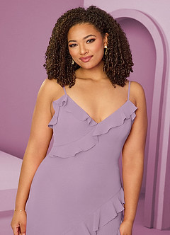 Barbie ♥ Azazie Bridesmaid Dresses Wisteria Sheath Chiffon Dress image14
