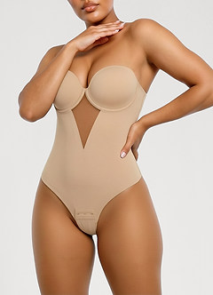 front Olkaimeton kuppimainen saumaton stringibody