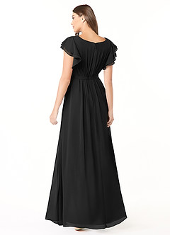 Azazie Daphne vestidos de dama de honor modestos Vestido de Corte En A Volantes Hasta el suelo Gasa image6