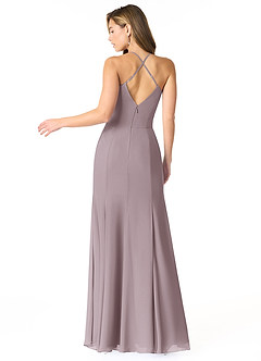 Azazie Carolina Bridesmaid Dresses Dusk Mermaid Ruched Chiffon Dress image2