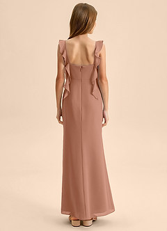 Azazie Jessamine Junior Bronzer Mermaid Sweetheart Neckline Chiffon Dress image2