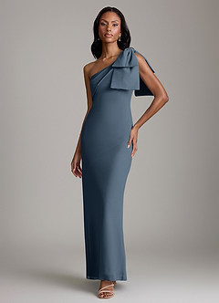 Azazie Yuanna Bridesmaid Dresses Neptune Mermaid One Shoulder Chiffon Dress image1