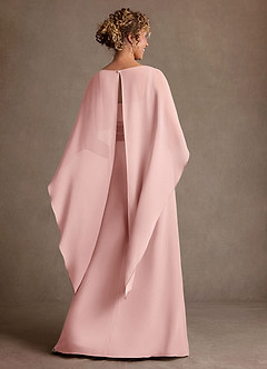 Azazie Marilla Mère de la mariée Robes Robe Trapèze en Mousseline de soie Plissée Rose Poudré image3